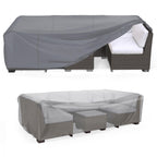 Mrrihand Heavy Duty Patio Furniture Covers, Outdoor Furniture Covers Waterproof Sectional Sofa Set , Patio Table And Chair Set Cover 118'L×57'W×28'H,Grey