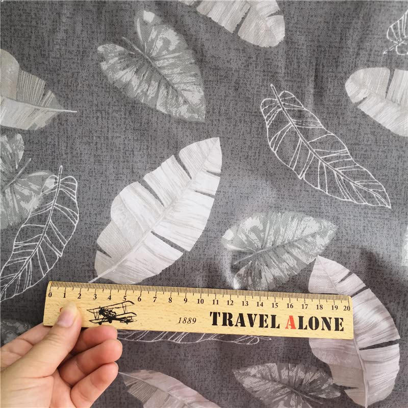 Taoson Dark Grey Plantain Leaf 100% Cotton 300 Thread Count Full Length Body Pillow Cover Pillowcase Pillow Protector Cushion Co
