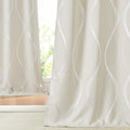 Nicetown Blackout Curtains 90 Inches Length 2 Panels Set For Bedroom, 52 Inches Wide, Beige, Foil Printed Wave Lines Energy Savi