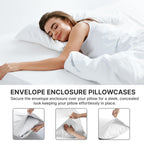 Queen Size Pillow Cases Set Of 4 - Soft, Premium Quality Pillowcase Covers - Machine Washable Protectors - 20X40, 20X36 & 20X48 Pillows For Sleeping - Queen Size Sage Green Pillow Cover Bedding