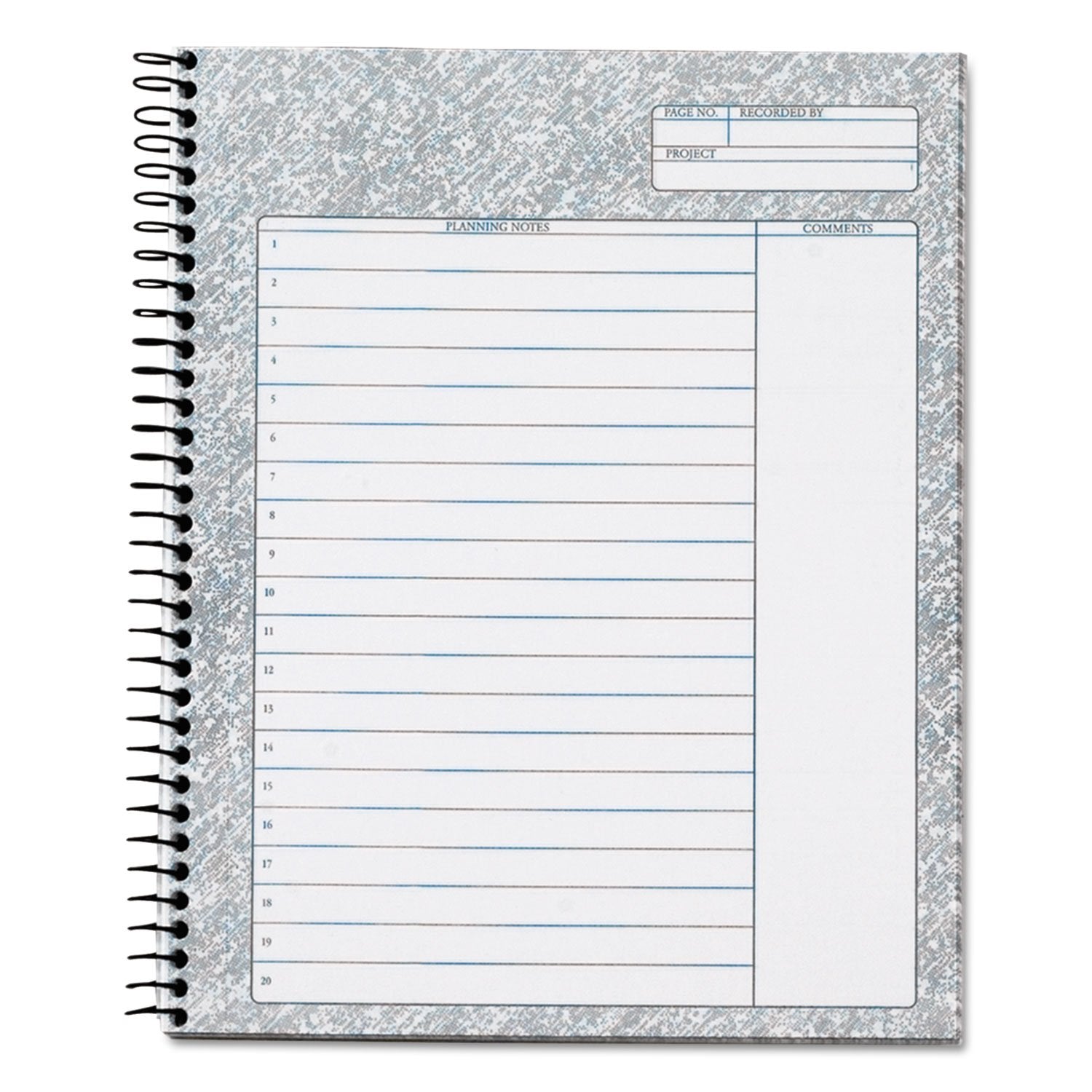 Tops Docket Gold Project Planner Notebook, Side Wirebound, 8.5 X 6.75 Inches, 70 Sheets, White (63754)