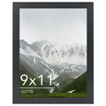 QOTIB 9x11 Picture Frame Black for Wall Mounting or Tabletop, Wood 9 x 11 Frame Photo Frame for Wall Hanging Horizontally or Ver