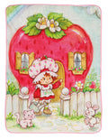 Strawberry Shortcake Berry Playhouse Plush Throw Blanket - Measures 46 x 60 Inches - Kids Super Soft Lightweight Fleece Bedding
