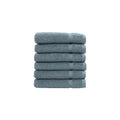 Linum Home Textiles 100% Turkish Cotton Denzi Washcloths, Set of 6, Light Blue