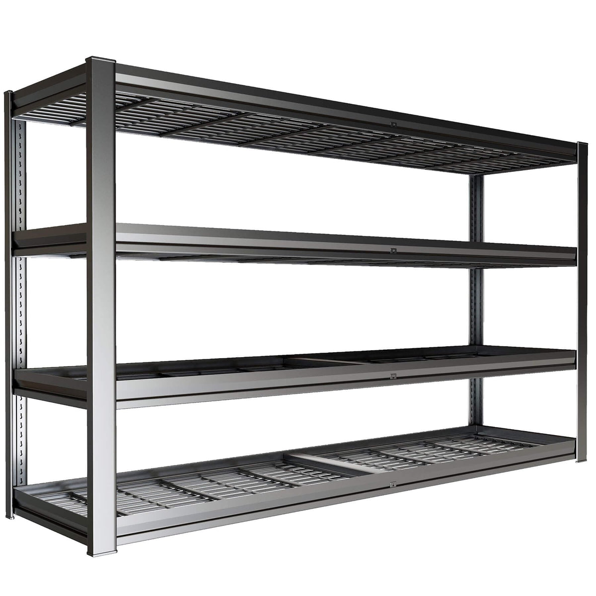 PMKES 68 W Garage Shelving Unit, 68 W x 24 D x 68 H, Heavy Duty Garage Storage Shelves, 4 Tier Storage Rack Shelf, Industria