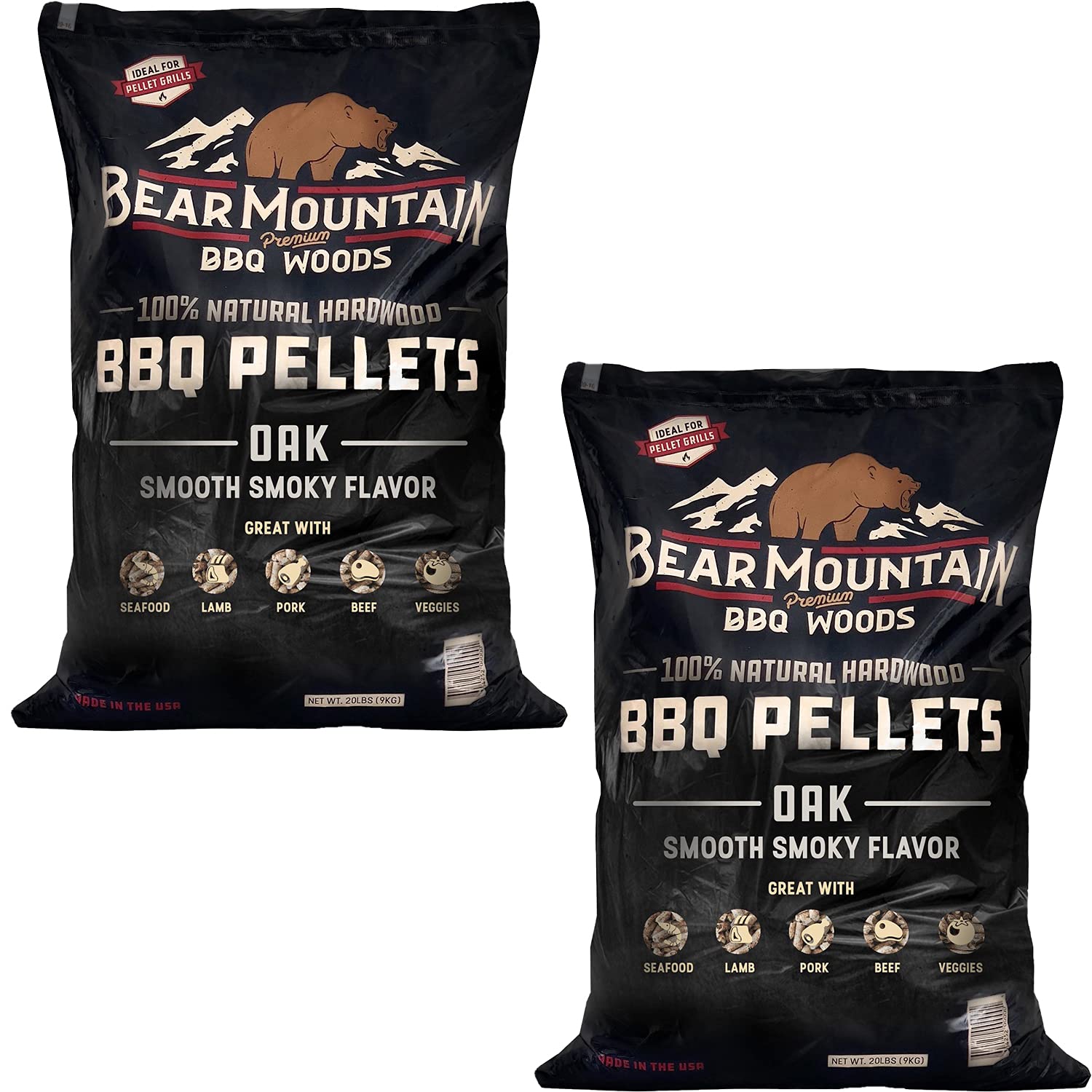 Bear Mountain Bbq Red And White Oak Wood Pellets