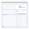 Tops 4133 Spiralbound Service Invoices, 8 1/2 X 7-3/4, Two-Part Carbonless, 50 Sets/Book