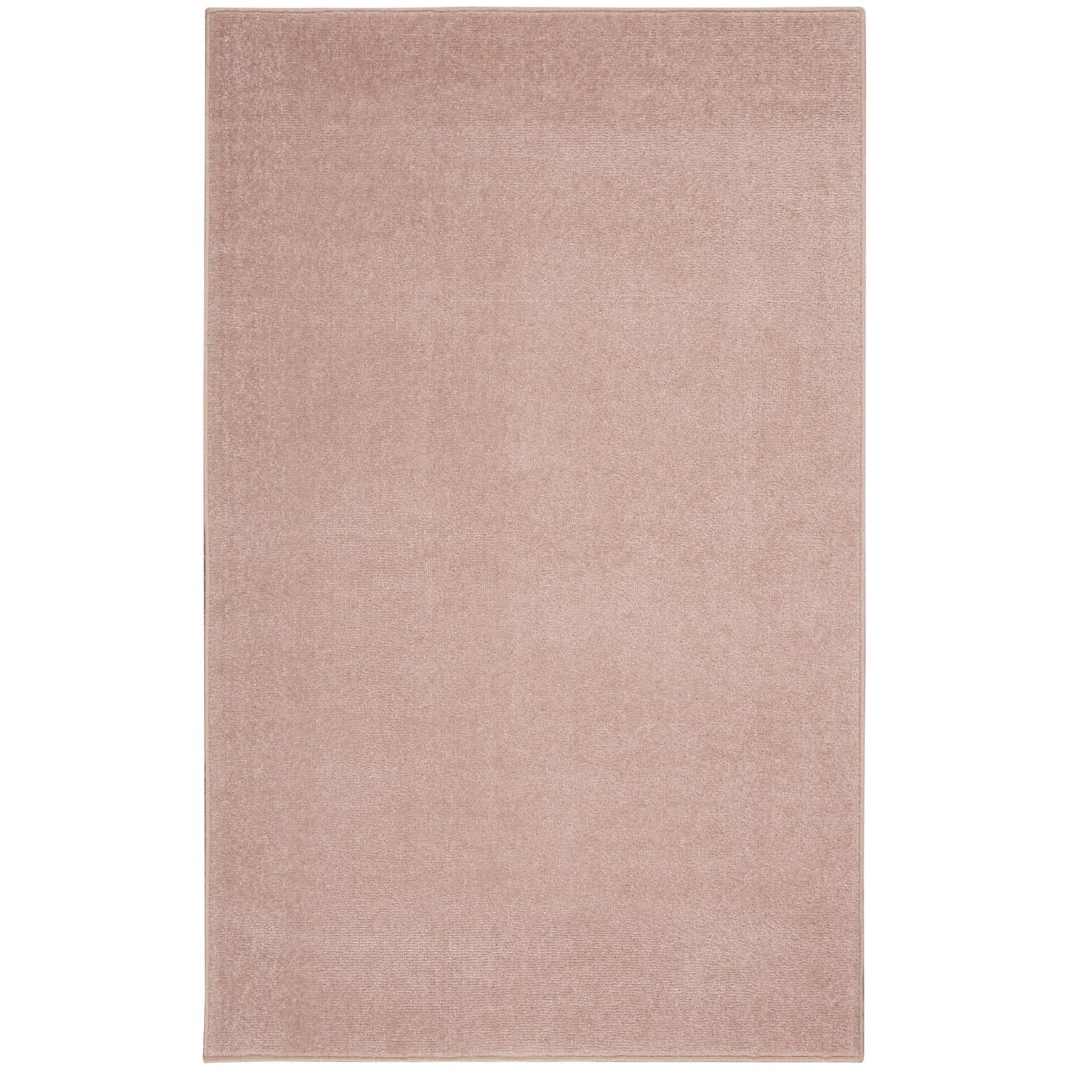 Nourison Essentials Indoor/Outdoor Pink 3' X 5' Area -Rug, Easy -Cleaning, Non Shedding, Bed Room, Living Room, Dining Room, Backyard, Deck, Patio (3X5)