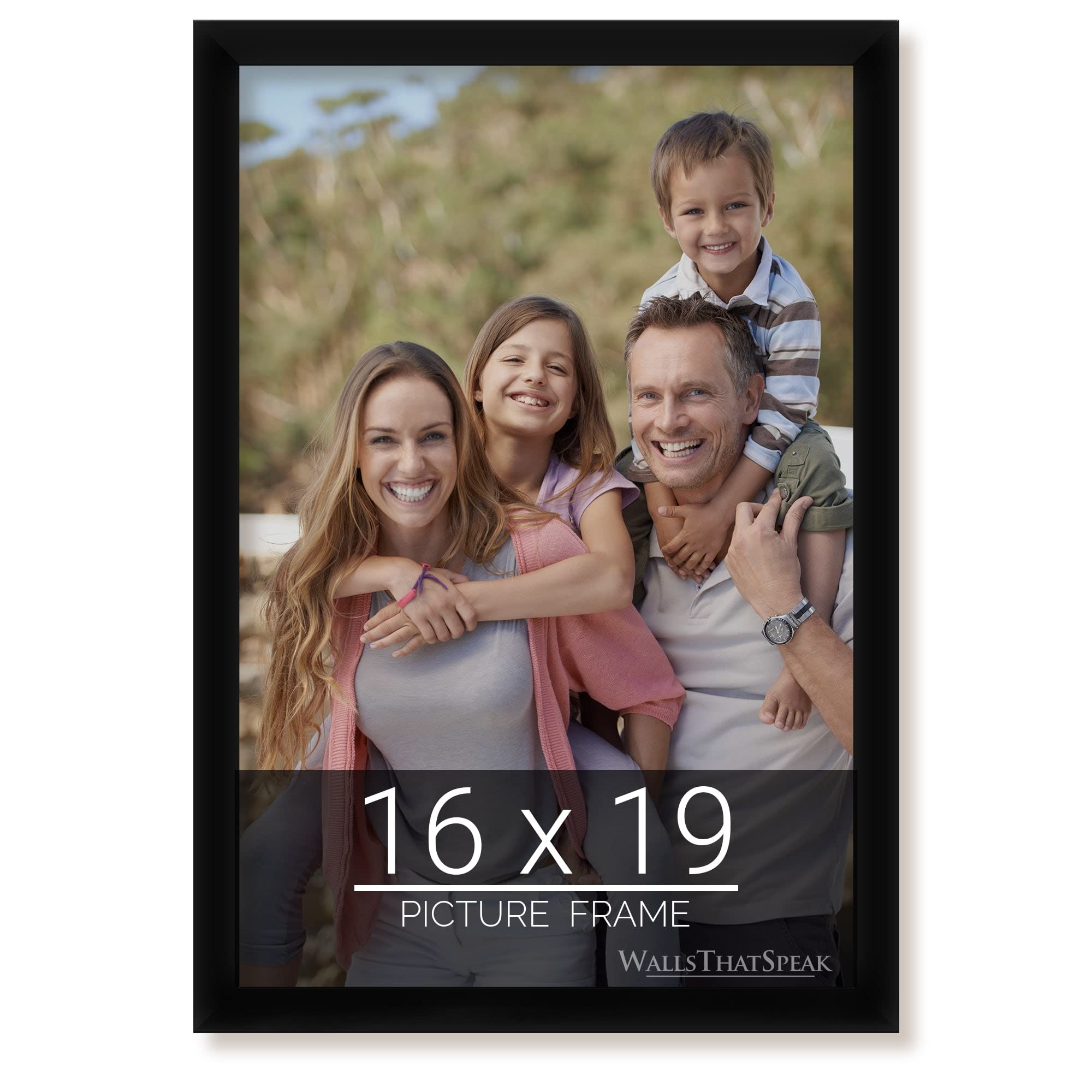 wallsthatspeak 16x19 Black Picture Frame for Puzzles Posters Photos or Artwork
