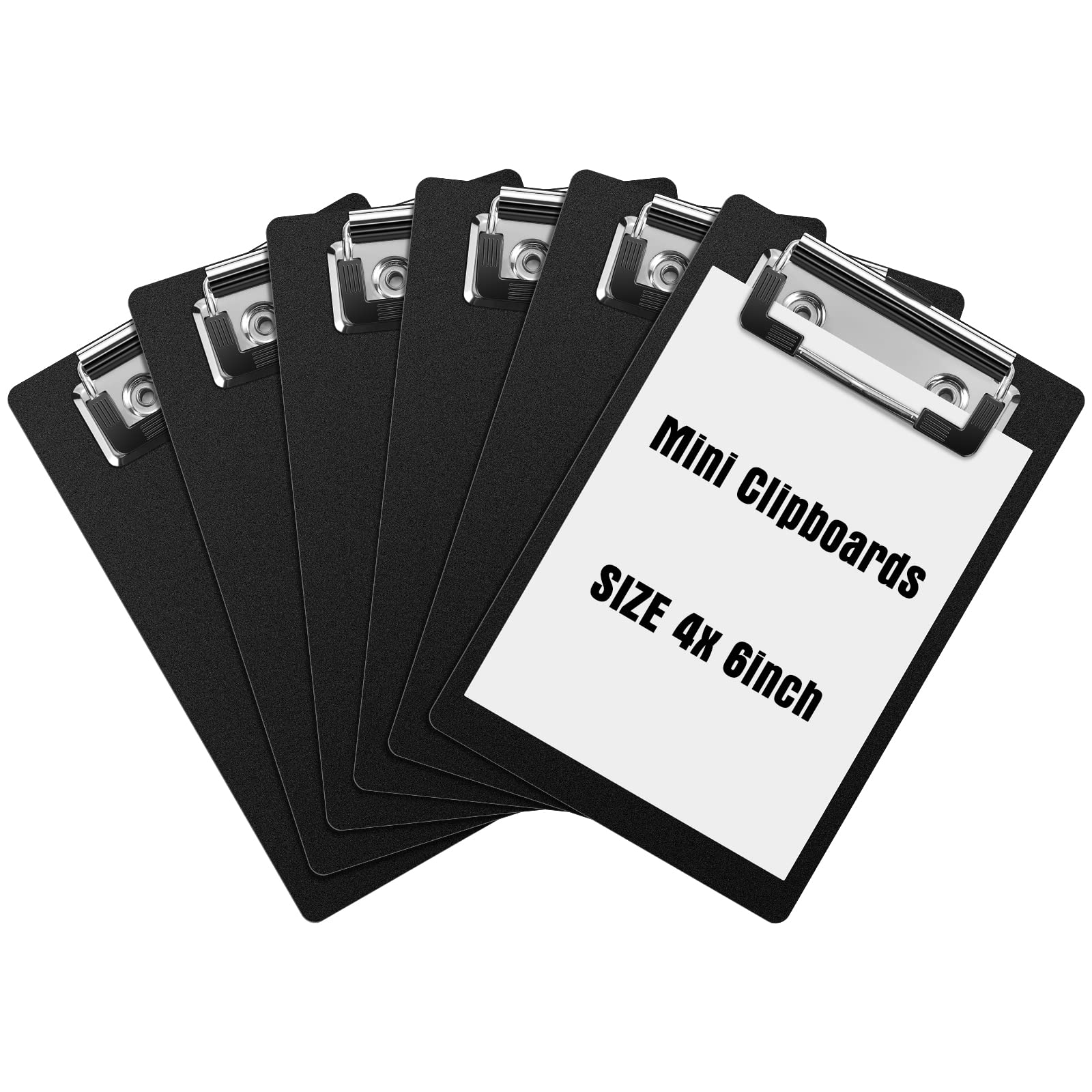 6 Pack Mini Clipboards 4 X 6 Inch Small Clipboards Pocket Clipboard Cute Clipboard Plastic Memo Clipboards With Profile Clip For