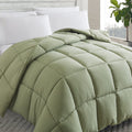 Cosybay Down Alternative Comforter (Sage Green, King) - All Season Soft Quilted King Size Bed Comforter - Duvet Insert With Corn