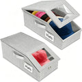forusom 2Pcs Stackable Baseball Cap Storage Boxes