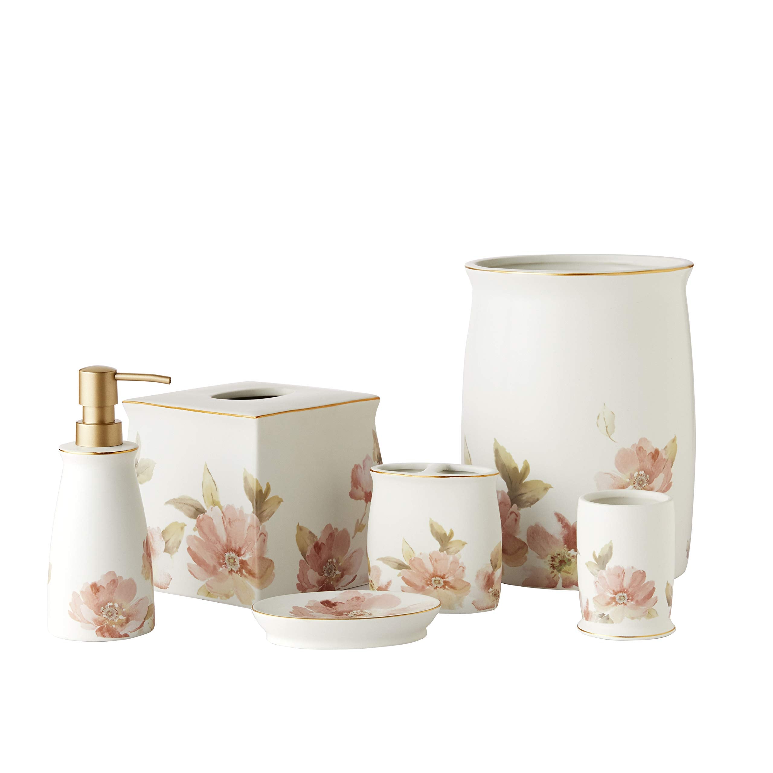 Skl Home Misty Floral Soap Dish, Pink