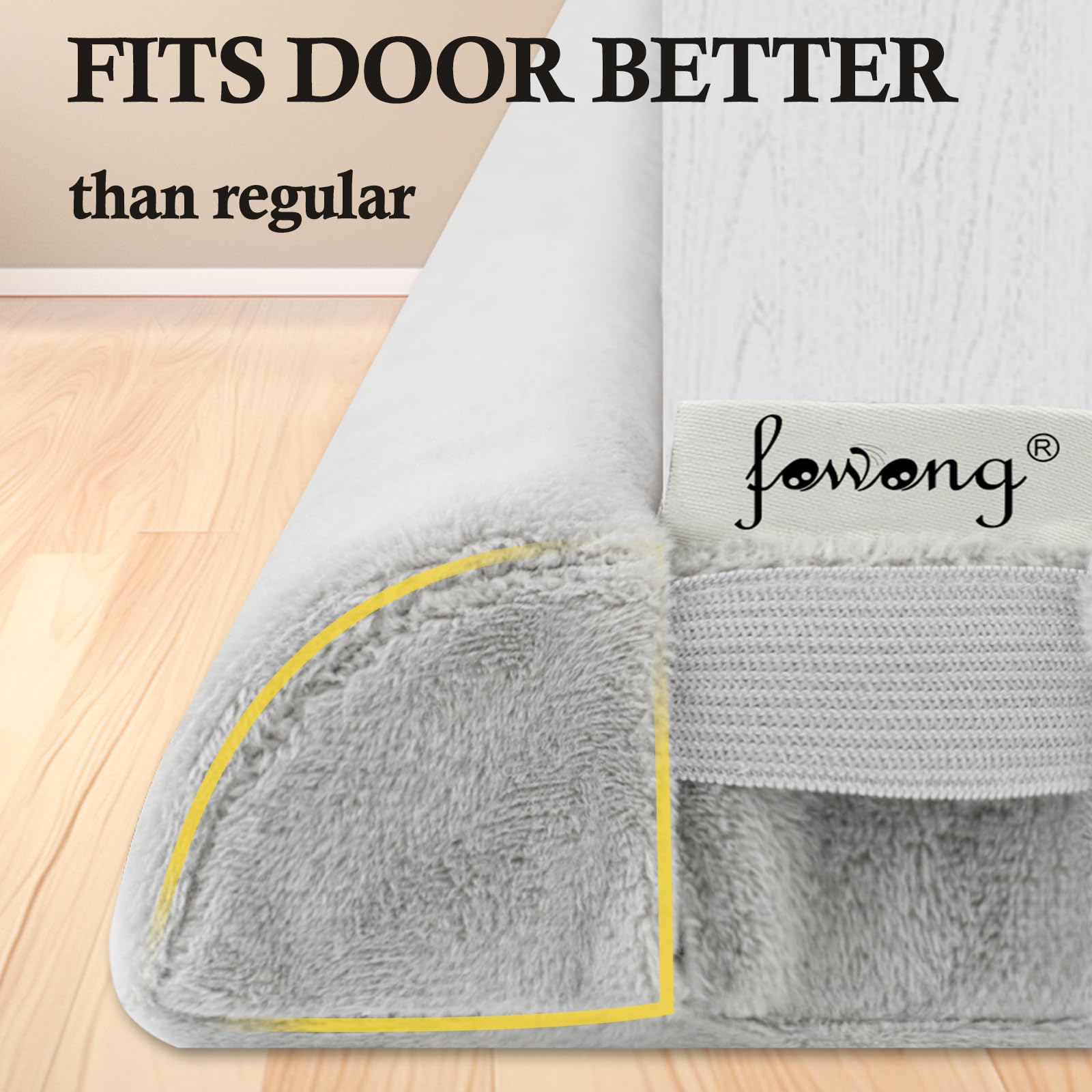 Fowong Door Draft Stopper 30'' To 36'' Adjustable Under Door Noise Stopper For Bottom Of Door, Triangle Door Guard Soundproofing