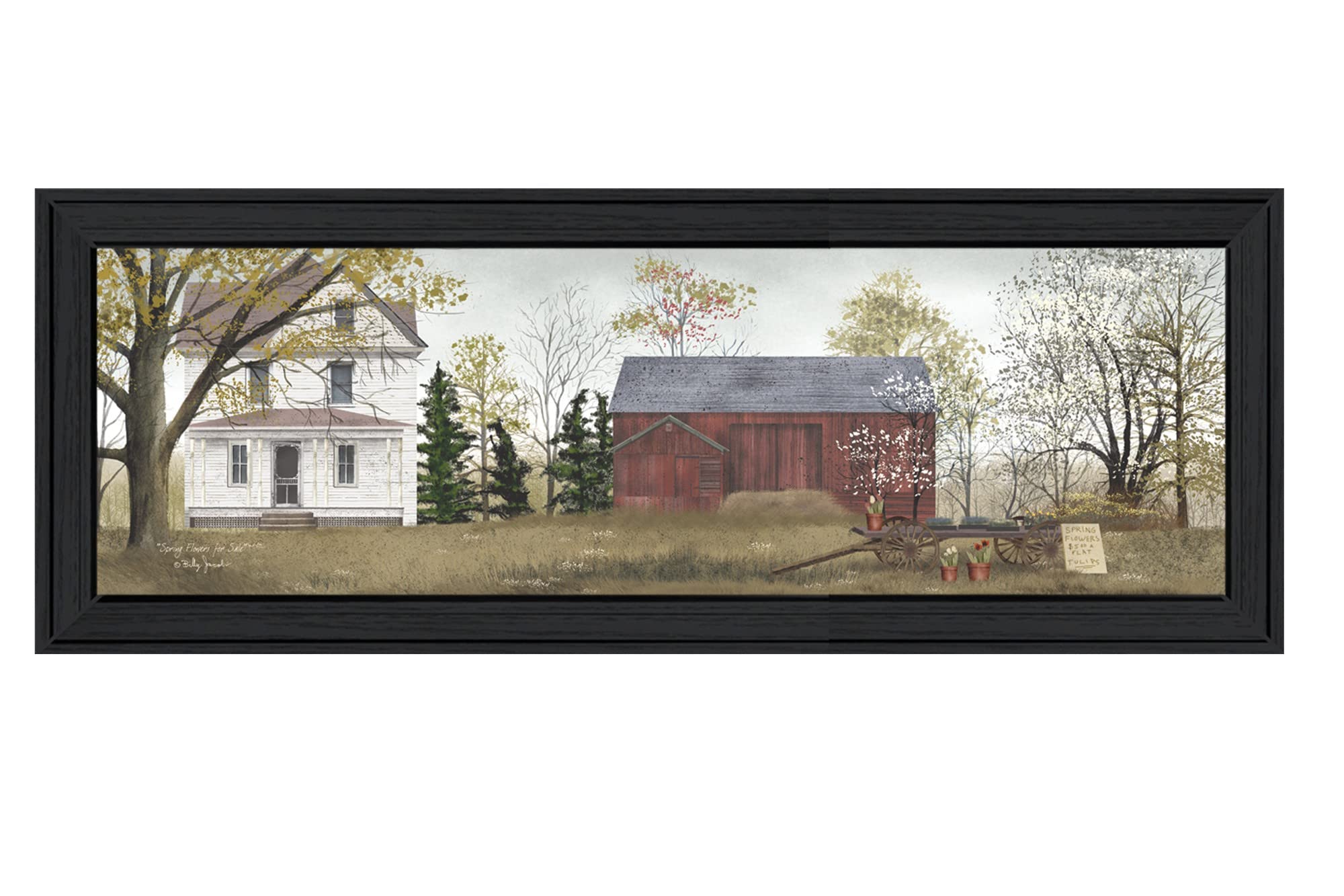 Spring Flowers For 5 Black Framed Print Wall Art