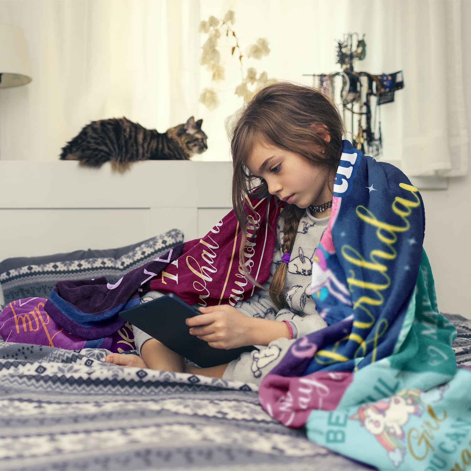 Solzien 5 Year Old Girl Birthday Gift Ideas Blanket 60''X50'', Birthday Gifts For 5 Year Old Girls, 5 Year Old Girl Birthday Gif