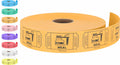 Tacticai 1000 Raffle Tickets, Meal, Orange (8 Color Selection), Single Roll, Ticket For Events, Food, Class Reward, Fundraiser &