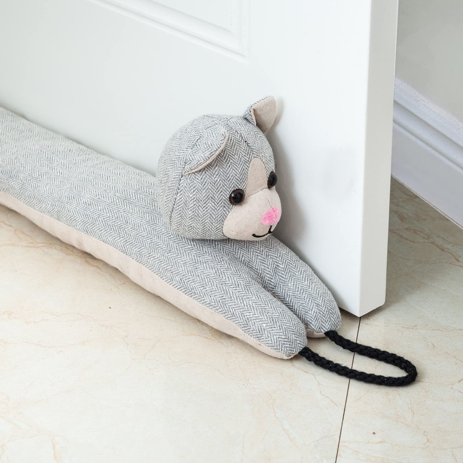 Marwood Under Door Draft Stopper Decorative Wind Stopper 38 Inch For Door & Window, Weighted Animal Air Draft Stopper Snake Nois