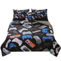 Jqinhome Queen Gamer Comforter Set For Boys,6 Piece Bed In A Bag 3D Video Game Bedding -All Season Soft Microfiber Down Alternat