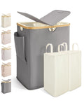 MIZATTO 2 Section Laundry Hamper with Lid, 140L Dirty Clothes Hamper