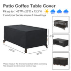 Baner Garden Patio Furniture Covers,Outdoor Furniture Cover Waterproof,Patio Furniture Set Covers For 4 Piece Outdoor Conversation Set,Patio Covers Set X-Large (Black)