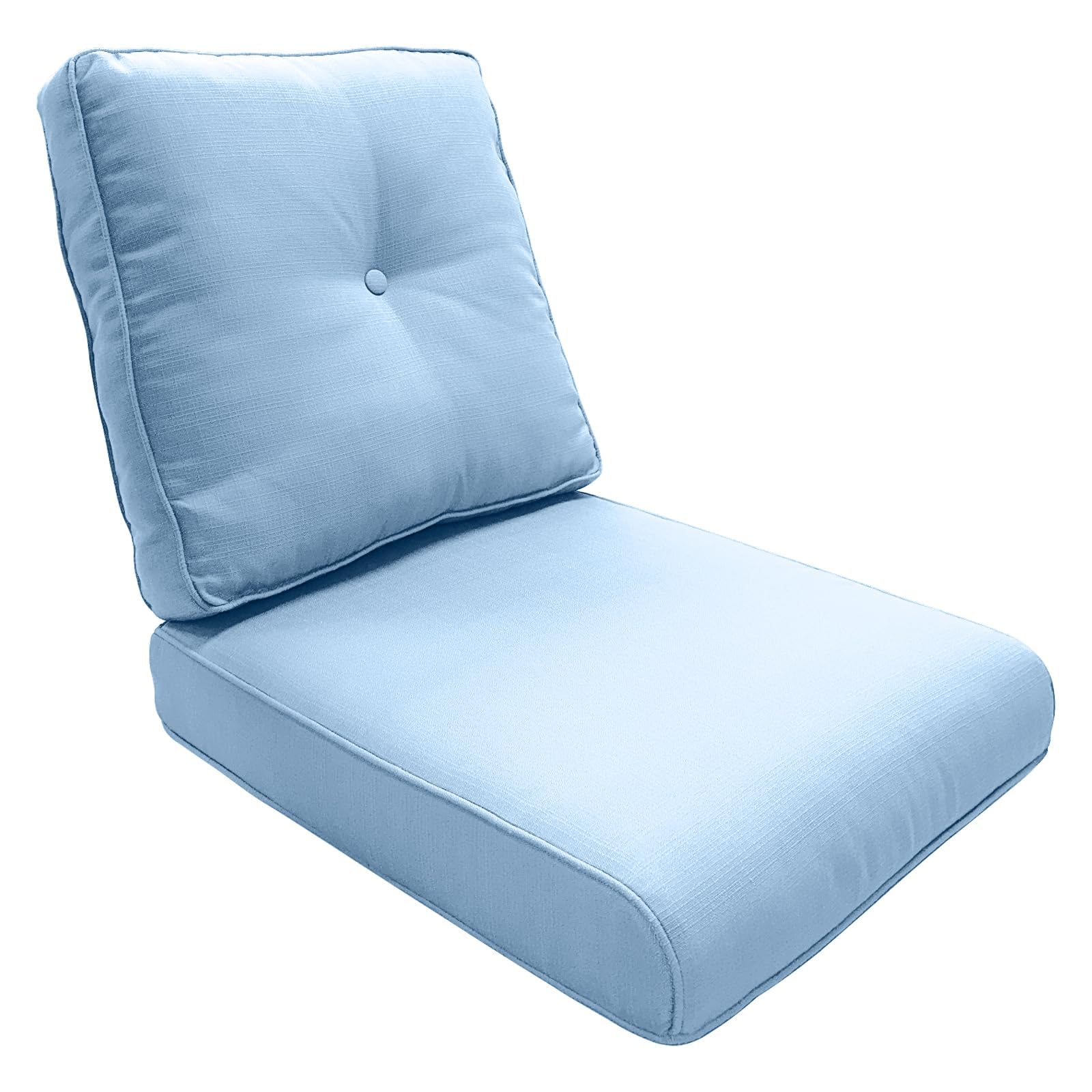 Belord Patio Furniture Baby Blue Cushions With Removable Cover, 1 Pair Of Cushions Including 1 Seat Cushion And 1 Back Cushion