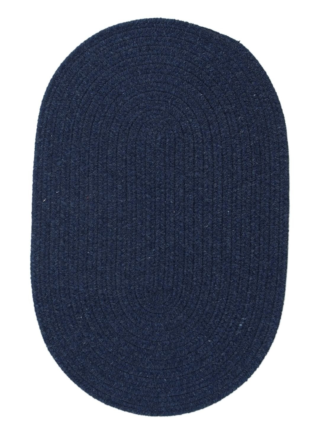 Solid Wool Blend Blue Moon Rug Rug Size: Round 3'