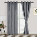 Xwzo Velvet Curtains 84 Inches Long - Thick Room Darkening Grommet Window Curtain Panels, Soft Retro Velvet Blackout Curtains Fo