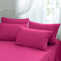 Aormenzy Microfiber Pillow Cases - King Size Set Of 4-1800 Thread Count Ultra Soft Hot Pink Pillowcases - Wrinkle Resistant Pill