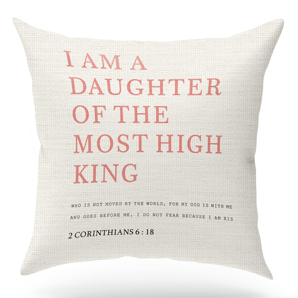 Kongmotree Scripture Art Throw Pillow Cover Cushion Case, Christian Religious Decor Gift, Bible Verse, Scripture Sayings, Church