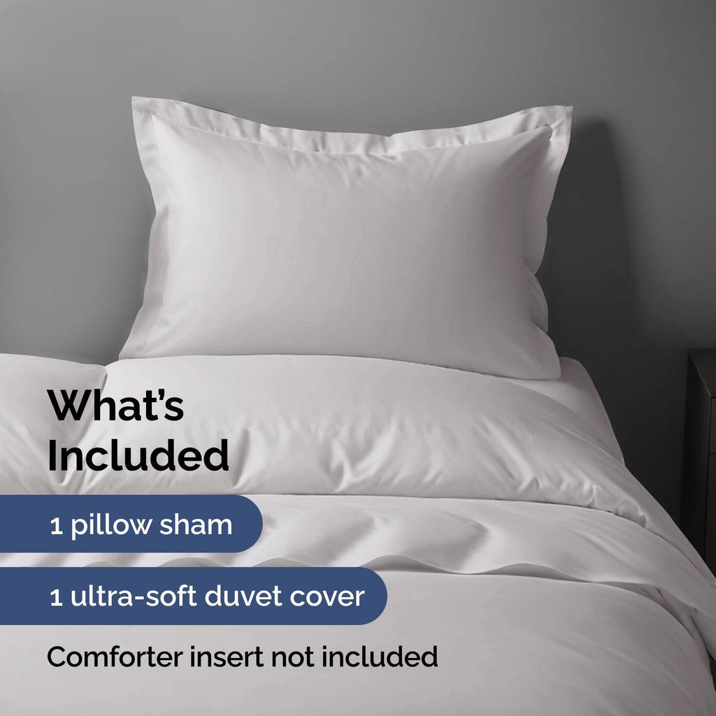 Duvet Cover Twin/Twin Xl Size Set - Extra Soft Twin/Twin Xl Size Duvet Cover 68 X 90 With 1 Pillow Shams - Hotel Luxury And Fade Free W/ Zipper Closures & Ties - Breathable Bedding Set (French Grey)