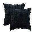 Hwy 50 Dark Navy Blue Throw Pillows Covers 18X18 Inch For Couch Sofa Living Room Bed, Cashmere Soft Comfortable Solid Decorative