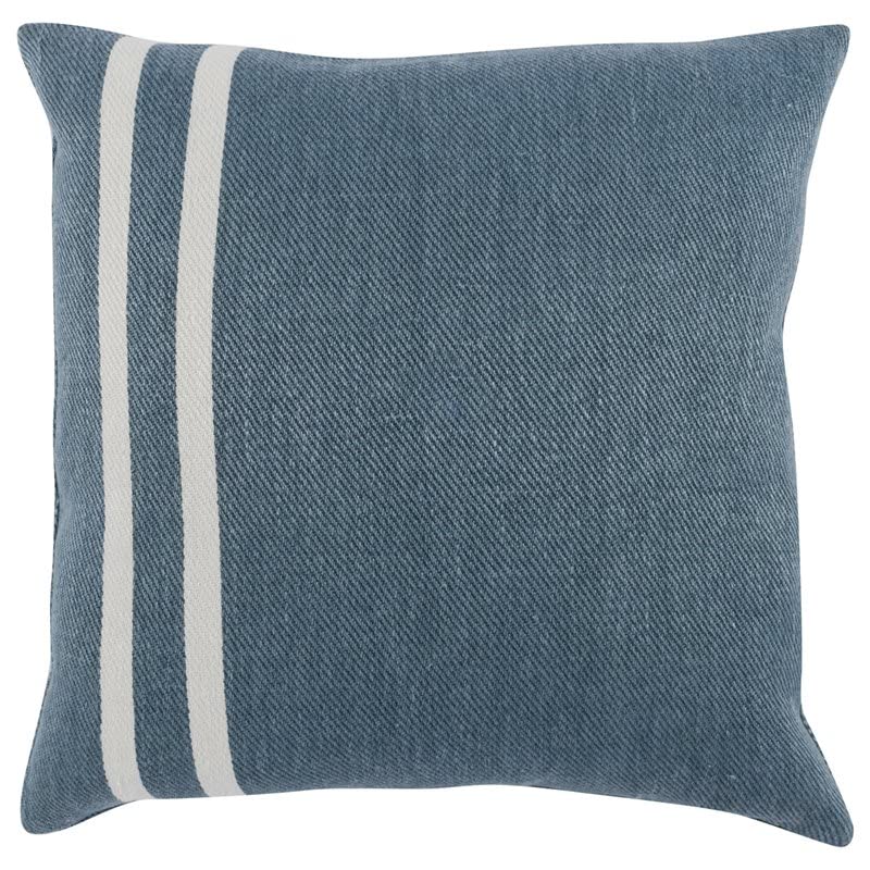 Kosas Home Mali 20X20 Square Transitional Linen Fabric Throw Pillow In Blue