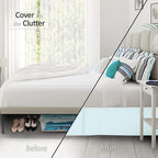 Nestl Light Baby Blue Twin Xl Bed Skirt - Twin Xl Size Bed Skirt 14 Inch Drop - Brushed Microfiber Bed Skirts - Hotel Quality Pleated Bed Skirt - Shrinkage & Fade Resistant