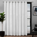 Exclusive Home Forest Hill Patio Woven Room Darkening Blackout Grommet Top Single Curtain Panel, 108''x84'', Winter
