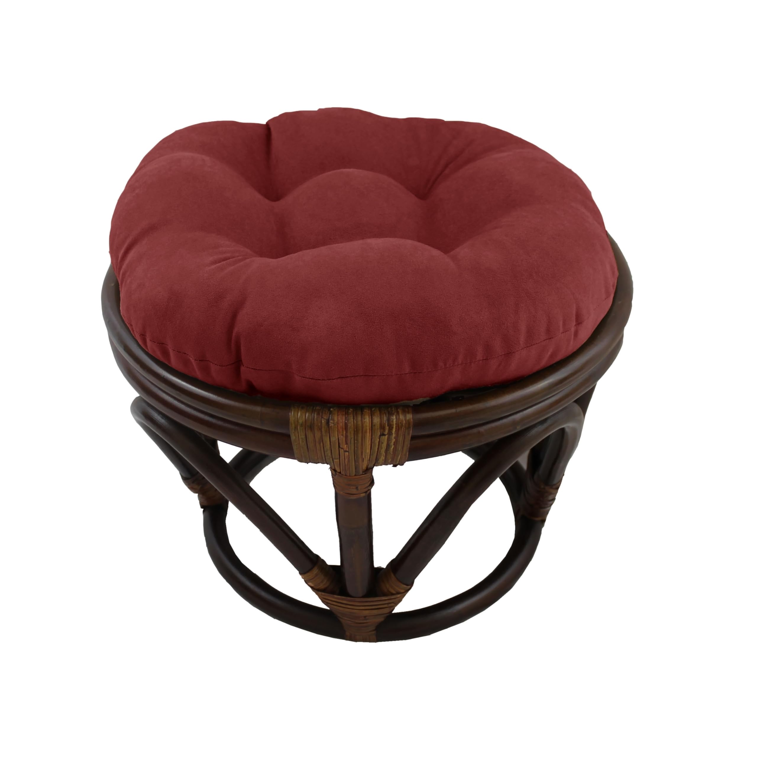 Blazing Needles Round Indoor Cushion, 18&quot;, Red Wine