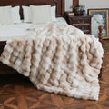Rynghipy Faux Rabbit Fur Bed Throws Fluffy Warm Throw Blanket For Sofa Couch Soft Plush Decorative Blanket Thick And Heavy Cute
