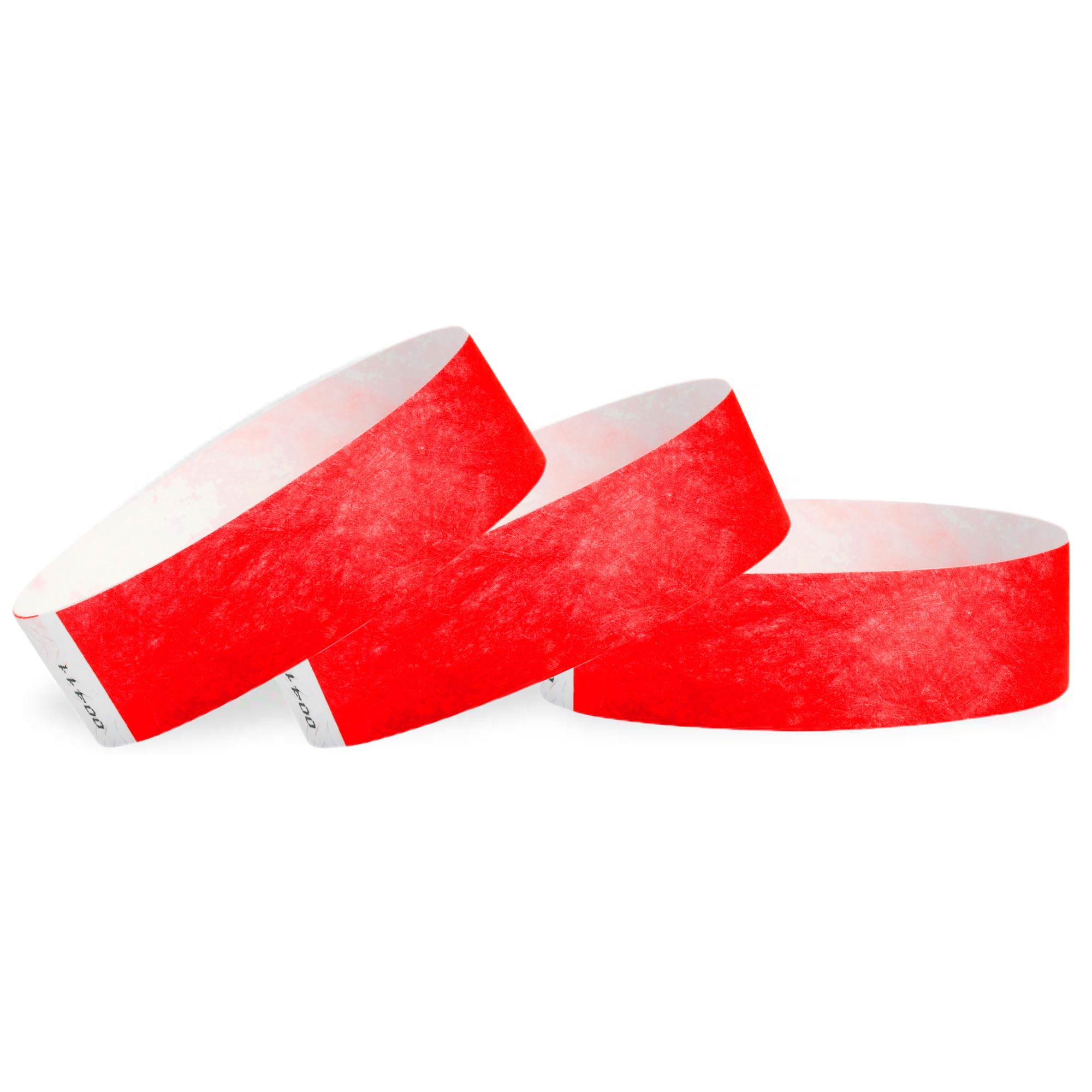 Wristco Neon Red Tyvek Wristbands For Events - 500 Count - Tamper-Proof Design & Fluorescent Color Prevent Reuse - Premium-Grade