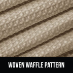 Gorilla Grip Waffle Shower Curtain, Thick Weighted Fabric, 72X78, Wrinkle And Rust Resistant, Classic Hotel Quality Design, Heav