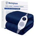 Westinghouse Heated Blanket Throw, Electric Throw With 6 Heating Levels, 2-10 Hours Time Settings, Overheat Protection, Machine