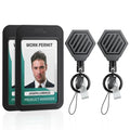 Uniclife 2 Pack Heavy Duty Retractable Keychain With Magnetic Closure For Up To 16 Oz Retractable Badge Reel With Sliding Badge