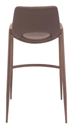 Zuo Desi Walnut 29.3" Engineered Wood & Fabric Barstool in Brown/Walnut