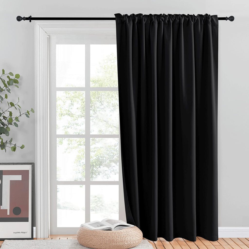 Nicetown Halloween Blackout Curtain For Sliding Door, Heavy-Duty Patio Door Curtains, Thermal Insulated Wide Drapes/Draperies Fo