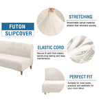 H.Versailtex Real Velvet Futon Cover Armless Sofa Covers Sofa Bed Covers Stretch Futon Couch Cover Sofa Slipcover Furniture Prot