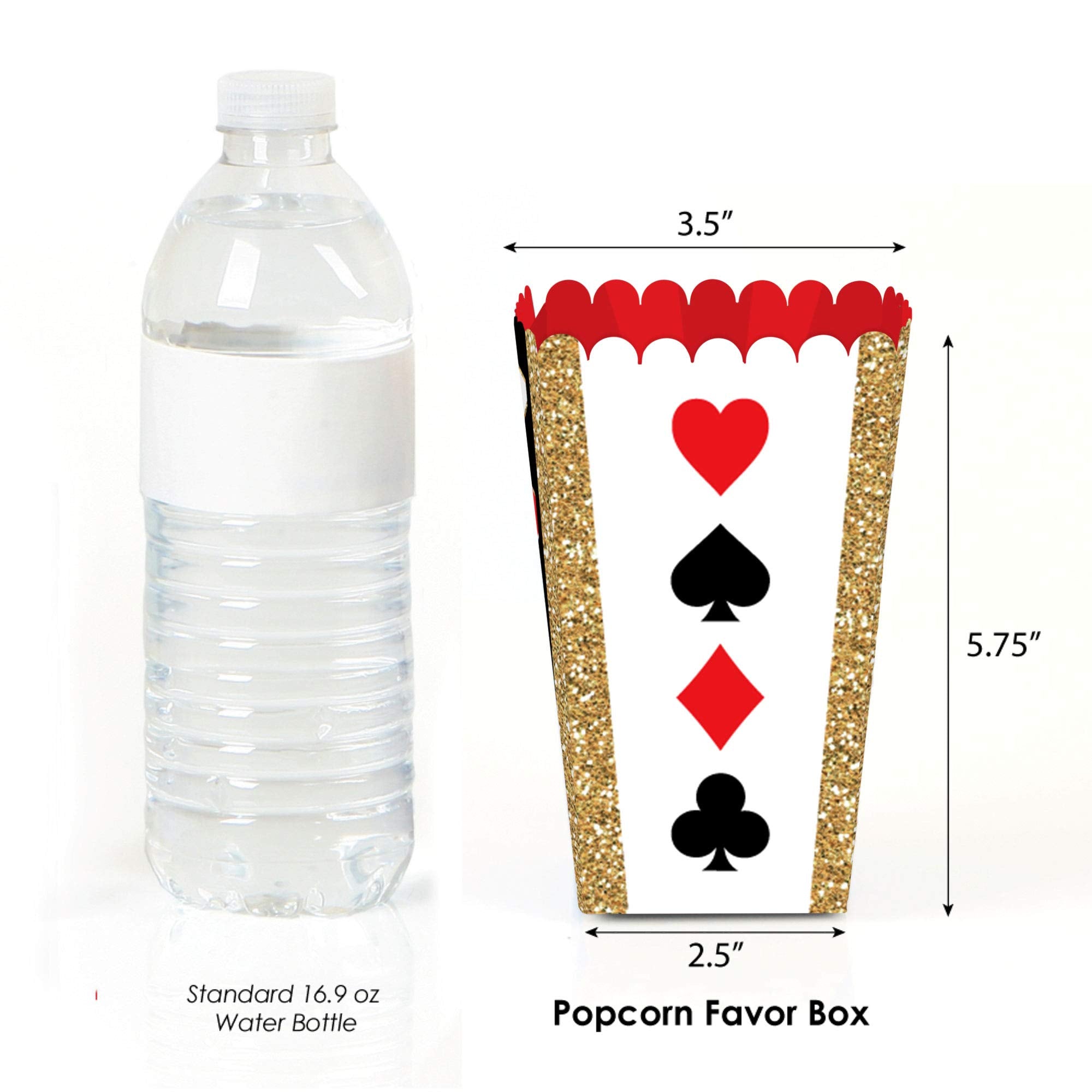 Big Dot Of Happiness Las Vegas - Casino Party Favor Popcorn Treat Boxes - Set Of 12