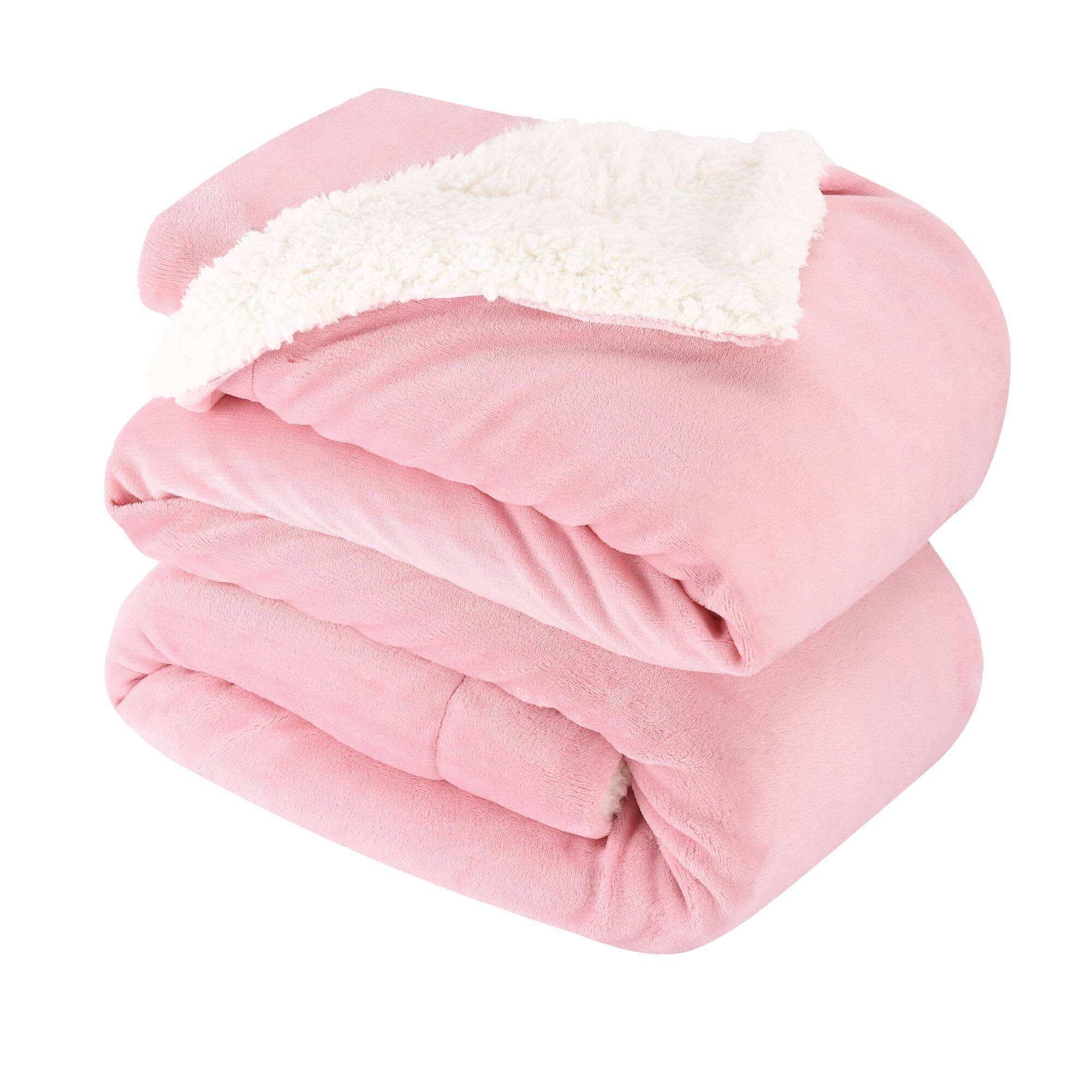 Nanpiper King Size Blanket Warm Sherpa Blanket, Soft Fleece Throw Blanket For Bed, Reversible Thick Fuzzy Blanket For Winter (Pi