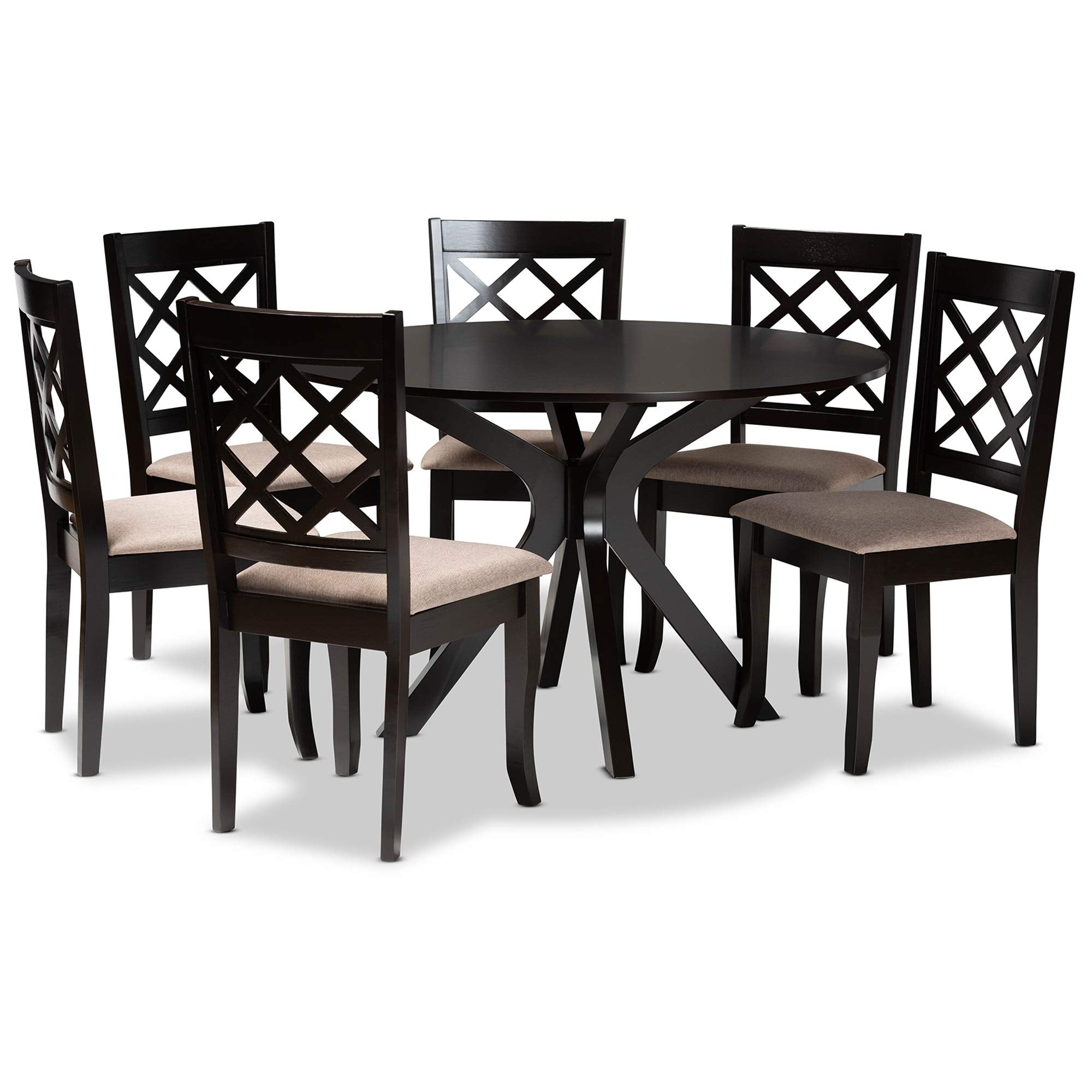 Baxton Studio Fenton 7-Piece Dining Set