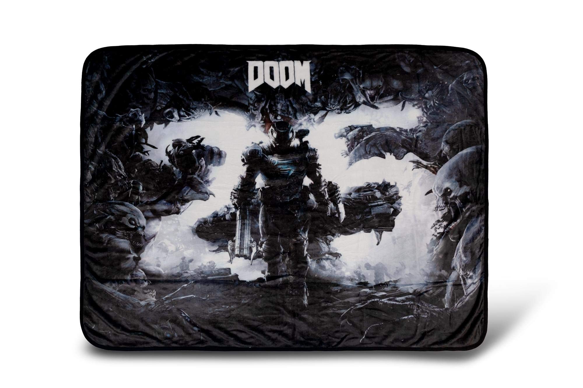 Just Funky Doom Eternal Doomslayer Fleece Blanket - 45X60-Inch Soft Cozy Blanket, Plush Throw - Fluffy Cover For Twin Bed, Couch