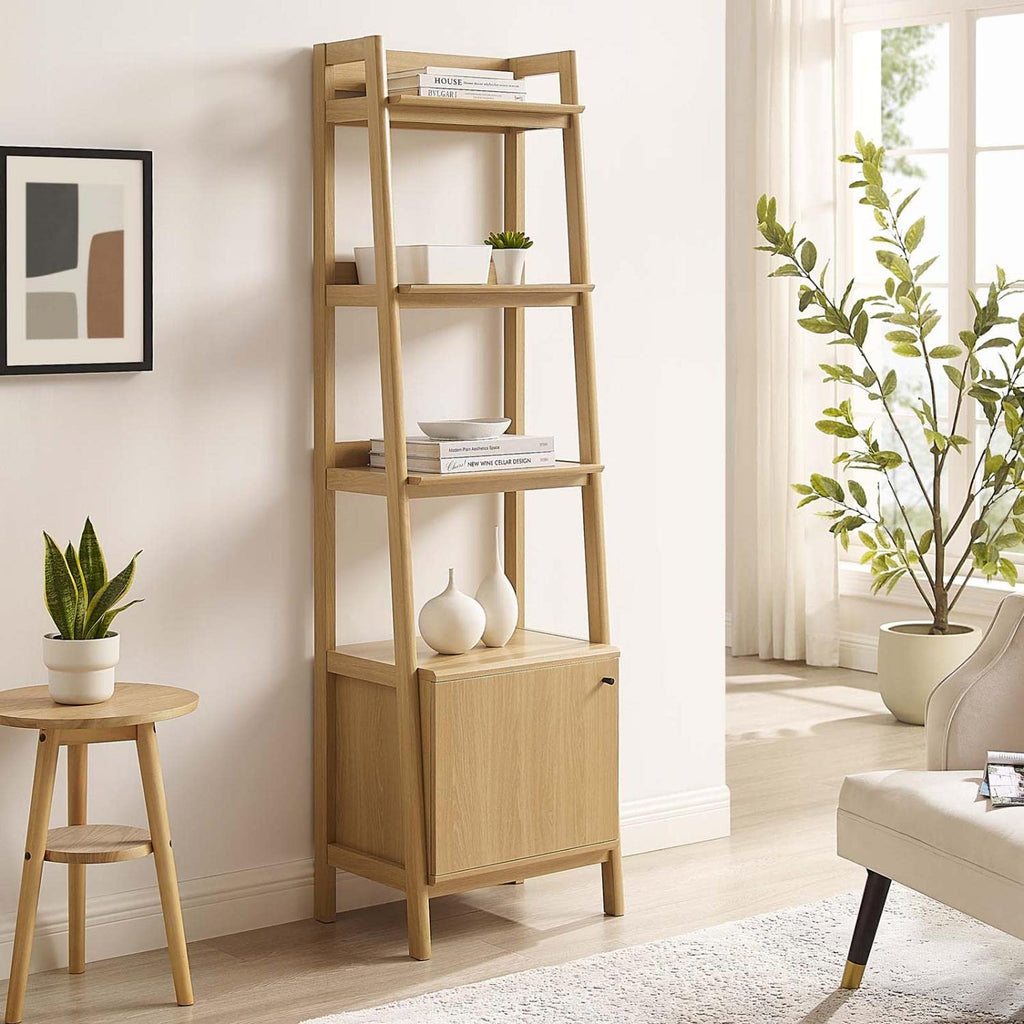 Modway 21&Quot; Bookshelf Display Case In Oak