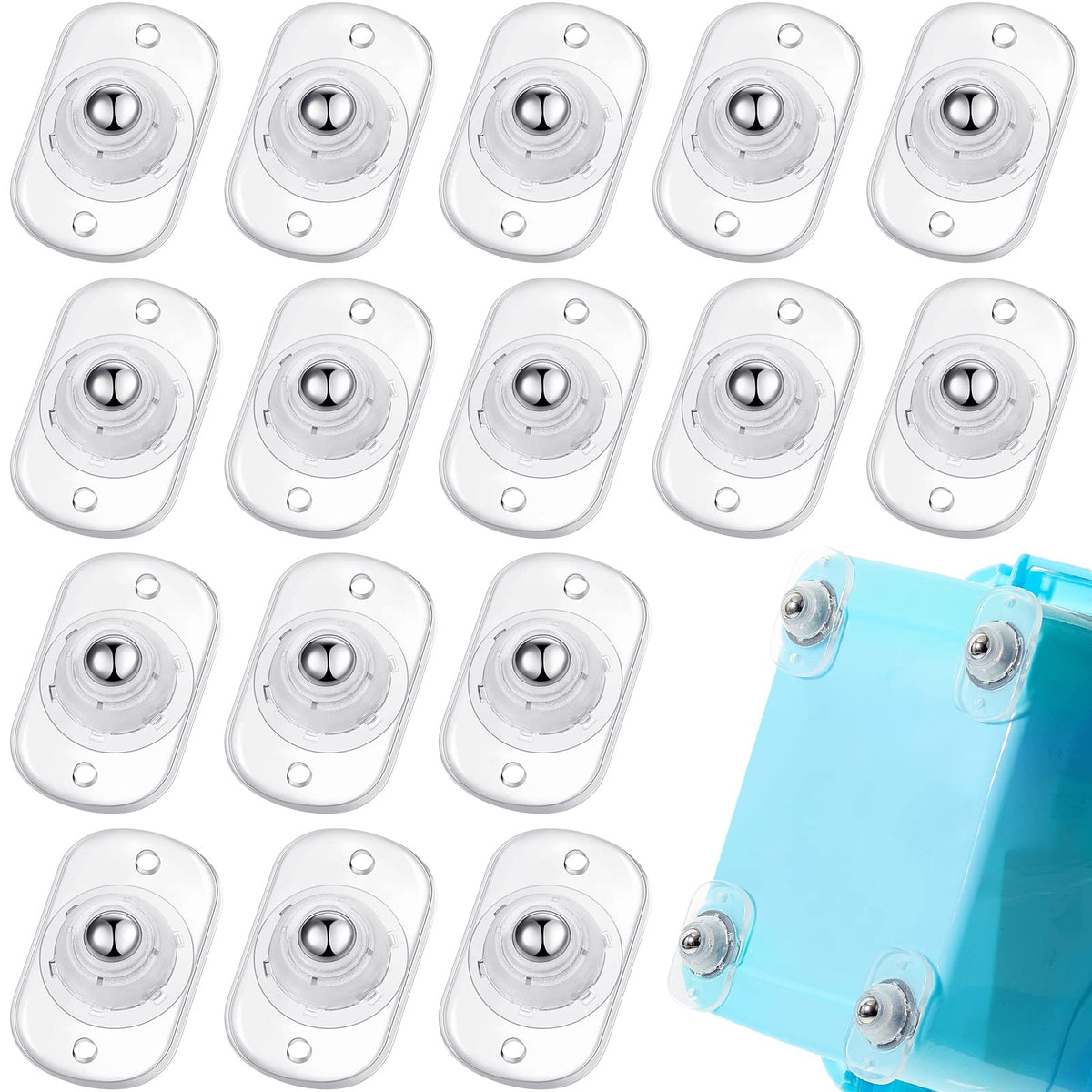 ERZA Self Adhesive Caster, WheelsRollers for Appliance, Sliders for Kitchen Appliances, 360 Low Profile Swivel Universal Wheel